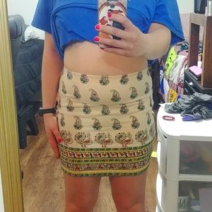 Paisley vibrant mini skirt